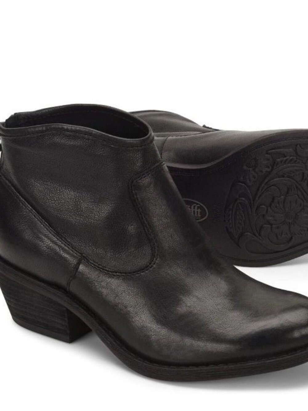 Sofft  Aisley Ankle Boots, Black Oleoso Leather  Women Size 6.5  NEW